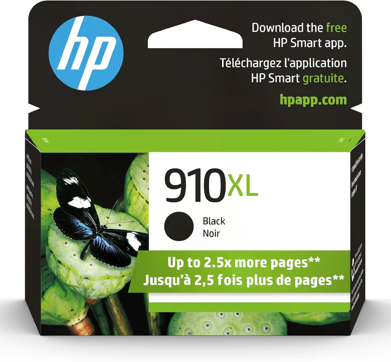 Original HP 910XL Black High-yield Ink Cartridge | Works with HP OfficeJet 8010, 8020 Series, HP OfficeJet Pro 8020