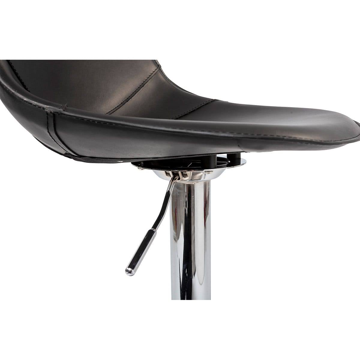Euro Style Rudy Adjustable Swivel Bar or Counter Stool - Black