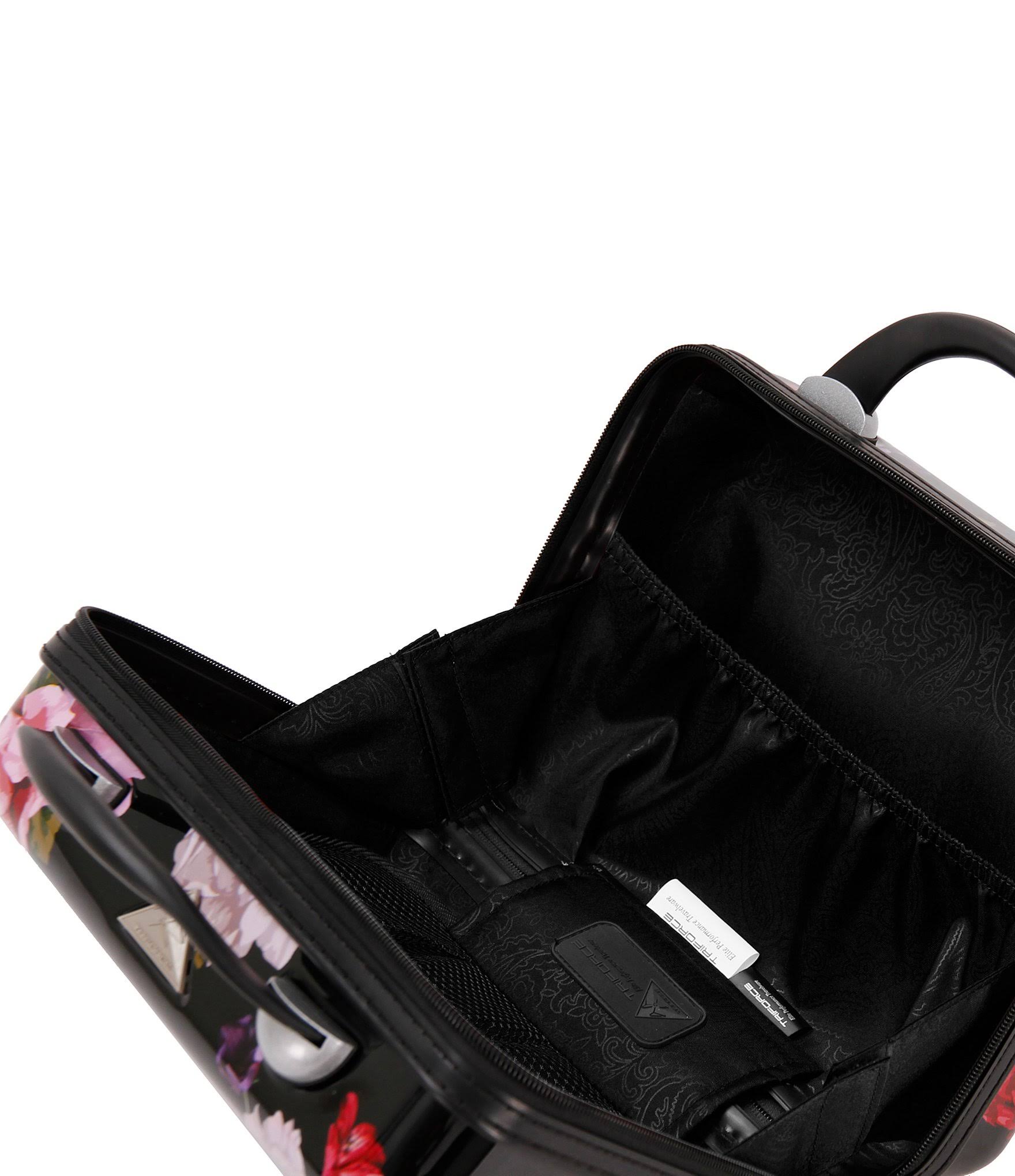 Triforce Versailles Collection Floral Travel Beauty Case, Black Floral