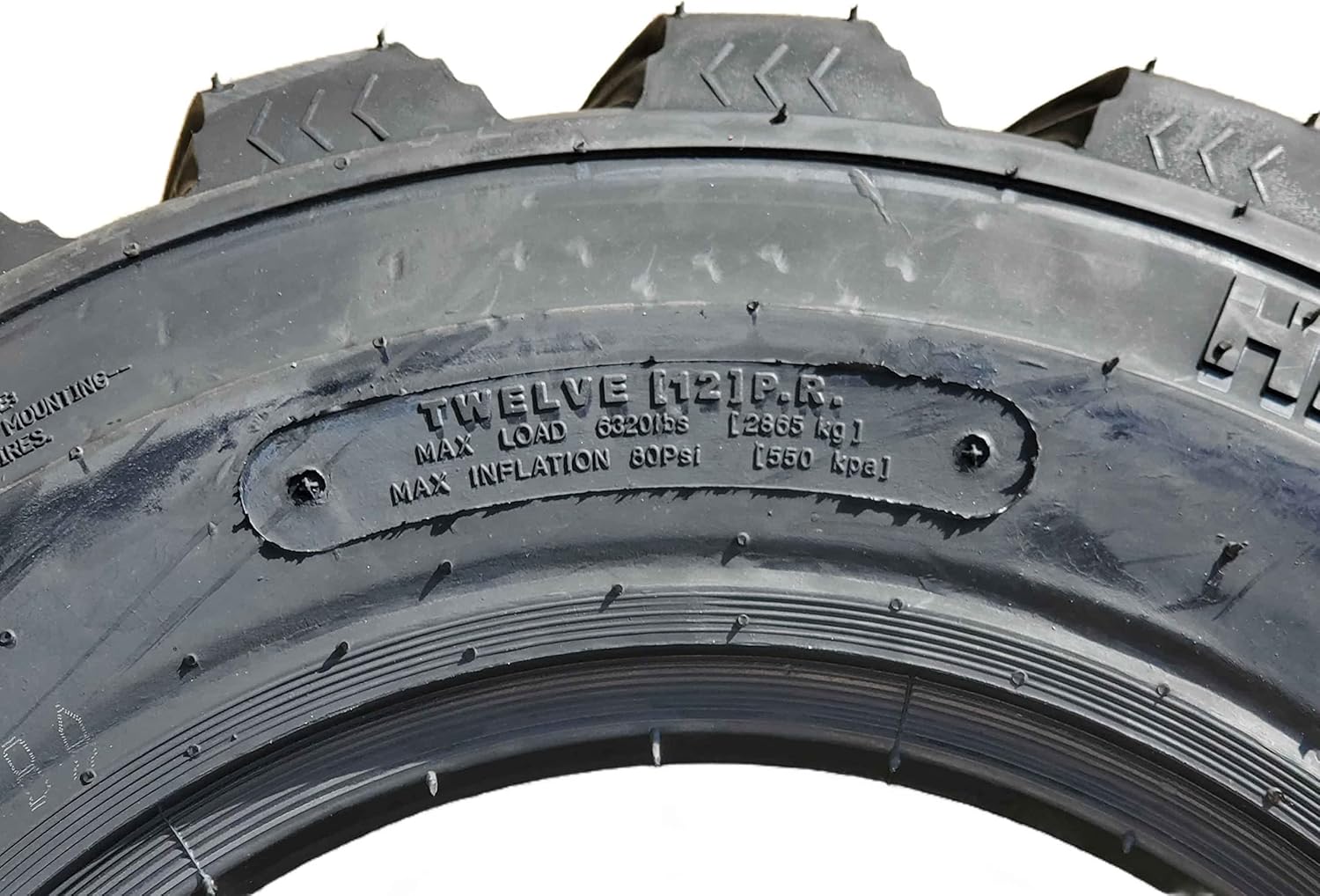 One New Super Guider Heavy Duty 12-16.5 12x16.5 12 Ply Industrail Skid Steer Tire w/Rim Guard