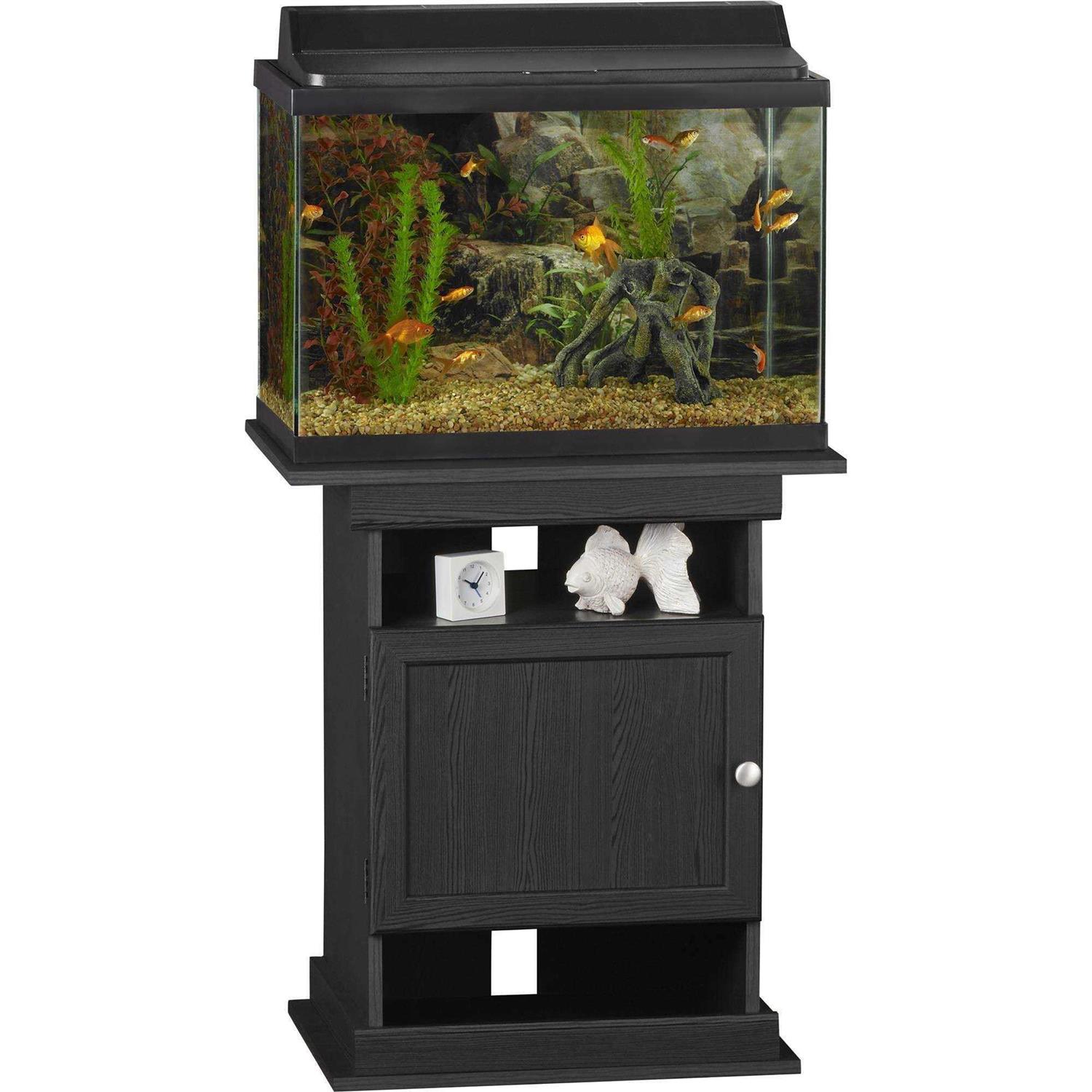 Ollie &amp; Hutch Flipper 10/20 Gallon Aquarium Stand with Storage Black - Pet Supplies online store