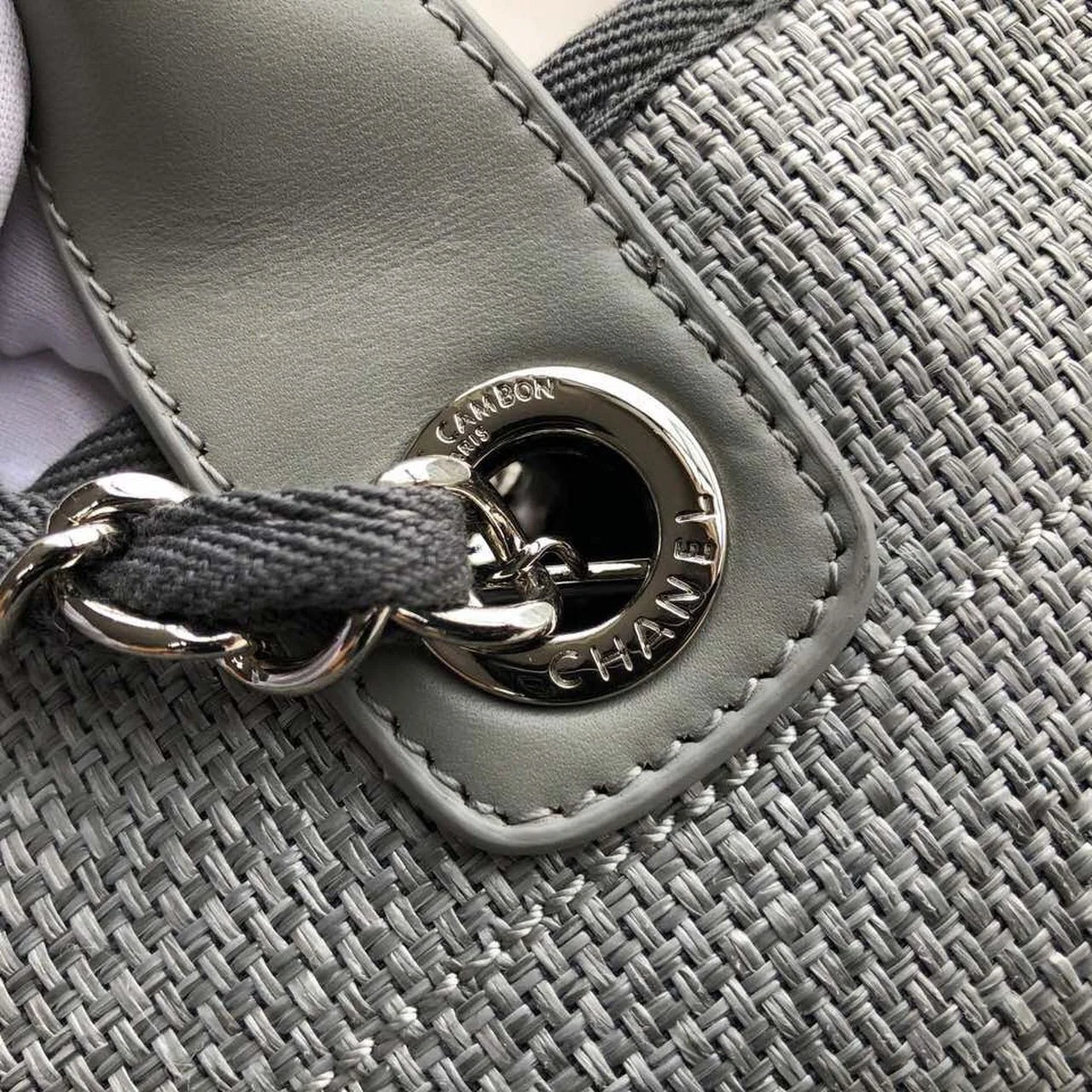Chanel Small Shopping Bag Silver Hardware Grey For Women, Women&rsquo;s Handbags, Shoulder Bags 15.2in/39cm AS3257