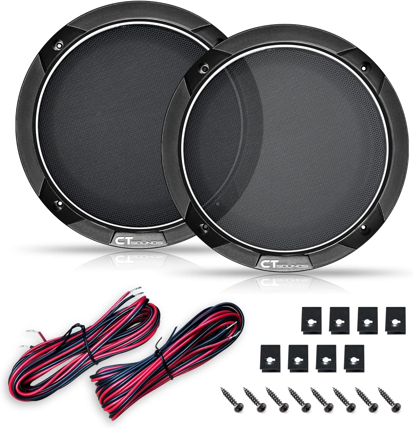 CT Sounds Meso 6.5” 300 Watt 2-Way Premium Coaxial Car Speakers, Pair