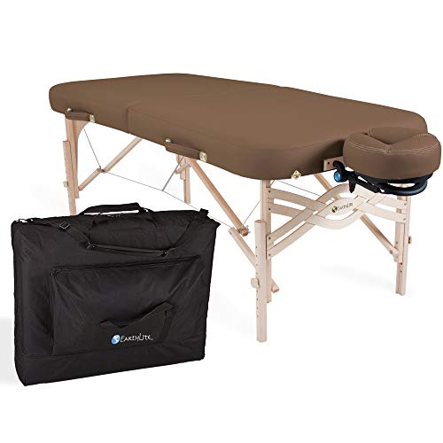 EARTHLITE Premium Portable Massage Table Package SPIRIT - Spa-Level Comfort, Deluxe Cushioning incl. Flex-Rest Face Cradle & Strata Face Pillow