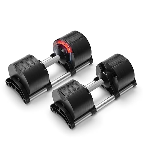 NUOBELL Adjustable Dumbbells 5-80 lbs: Replace 16 Sets, Ideal for Home Gym Weight Bench & Press