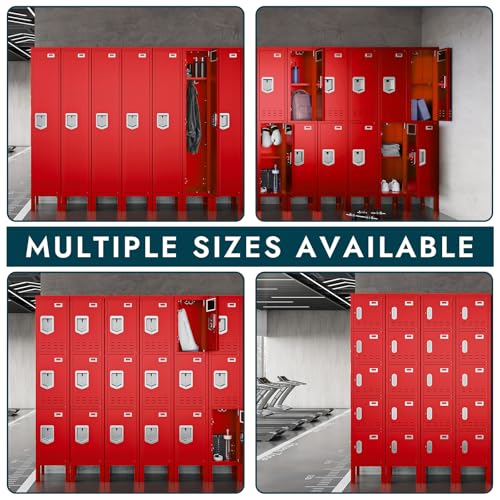 Metal Cabinet Home Office Storage,Lockers,Lockable Employees Metal Locker with Door,54" Height Steel Locker,Lockable Steel Locker for Gym,School,Home