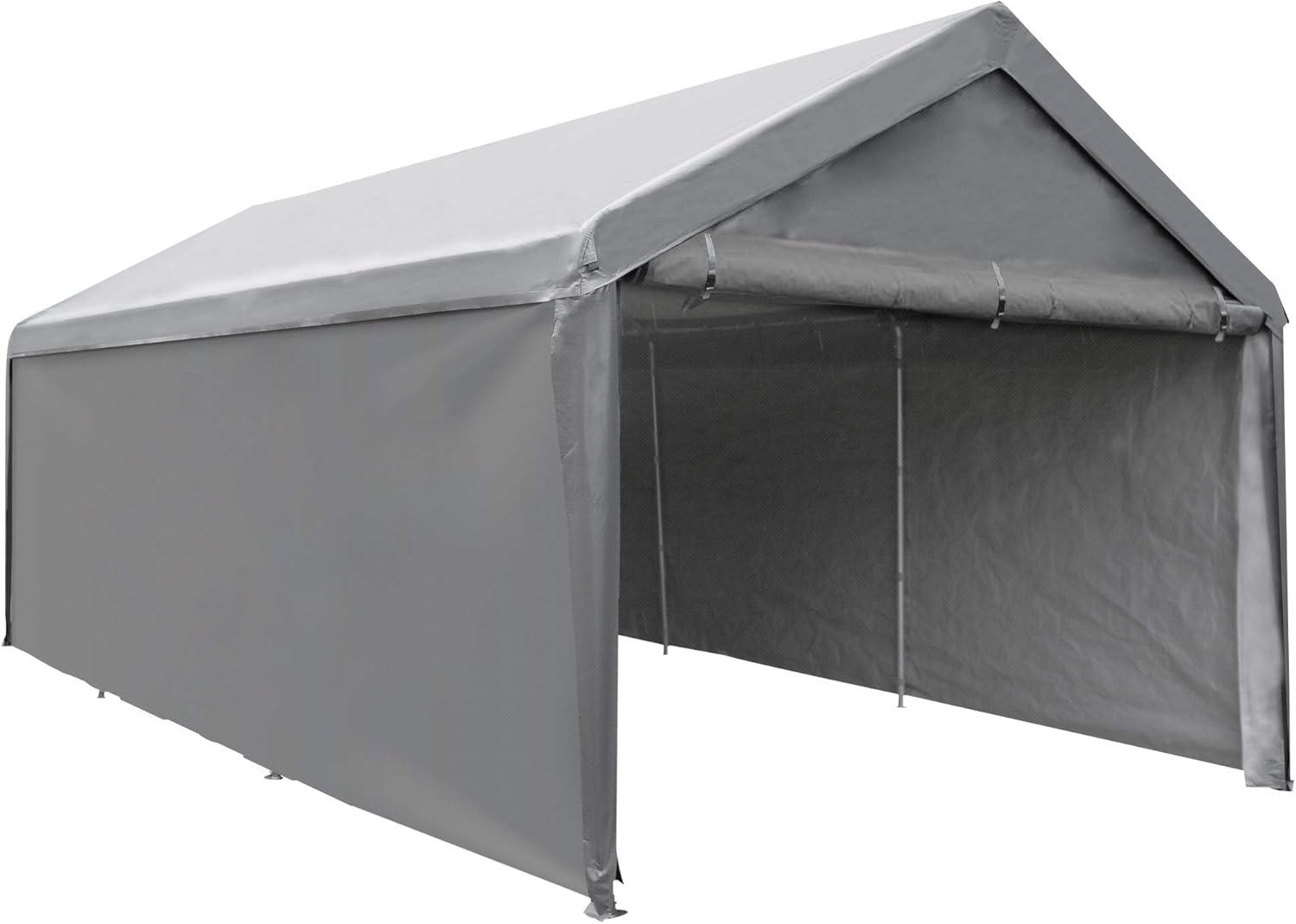 Abba Patio 10 x 20 ft Carport Heavy Duty Carport with Removable Sidewalls & Doors Portable Garage Extra Large Car Canopy for Auto, Boat, Party
