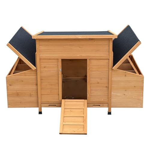 109.6'' Large Wood Chicken Coop Enclosures,Walk-in Poultry Cage