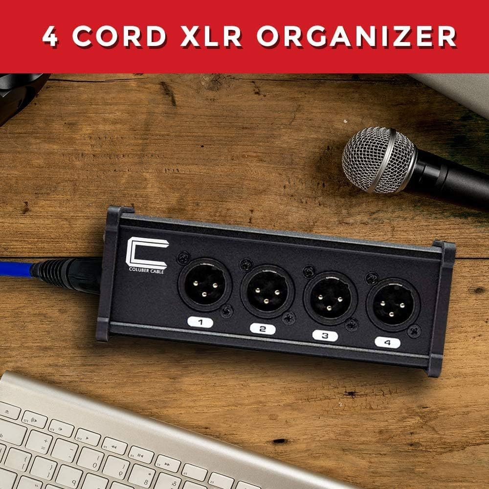 XLR Over Cat5 4 Channel 3-Pin Male Female to Single Ethernet - XLR, AES, DMX Over RJ45 Cat5/Cat6 Audio Over Ethernet Multi Network Snake Receiver