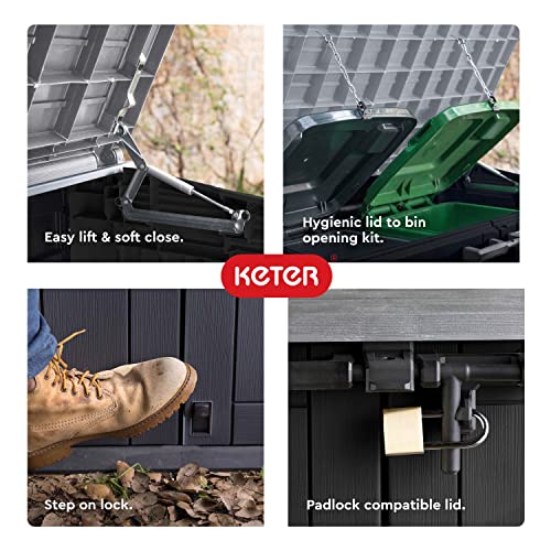 Keter Store-It-Out Prime 4.3 x 3.7 ft. Outdoor Resin Storage Shed with Easy Lift Hinges, Perfect for Yard Tools, Pool Floats and Garden Accessories