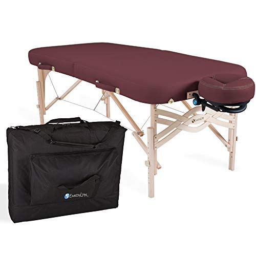 EARTHLITE Premium Portable Massage Table Package SPIRIT - Spa-Level Comfort, Deluxe Cushioning incl. Flex-Rest Face Cradle & Strata Face Pillow