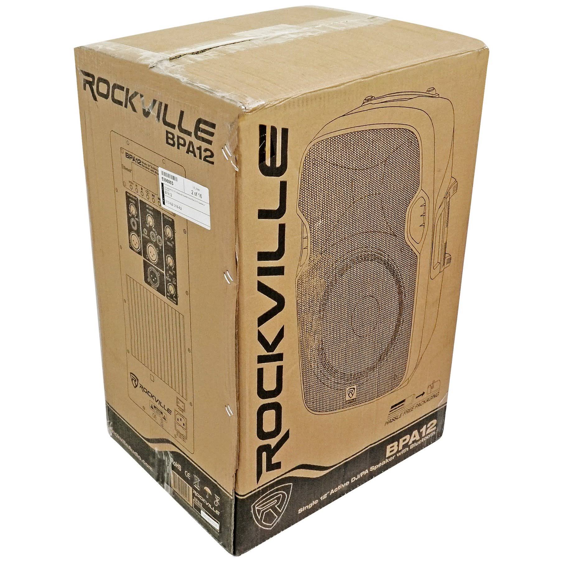 Rockville BPA12 12x22 Professional Powered Active 600W DJ PA Speaker W