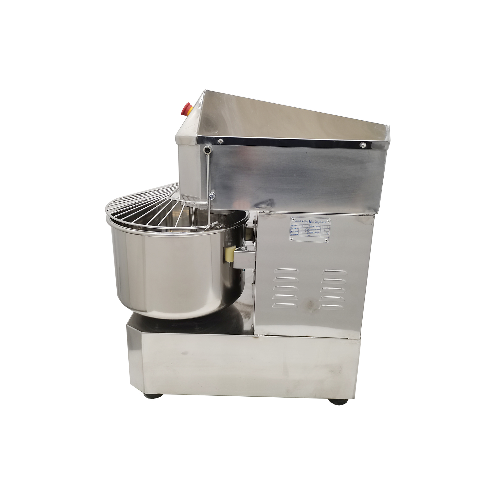INTSUPERMAI Double Speed Dough Mixer Spiral Flour Mixing 30L Stainless Steel