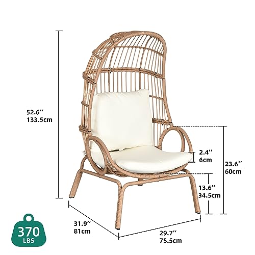 YITAHOME Outdoor Narrow Egg Chair Wicker