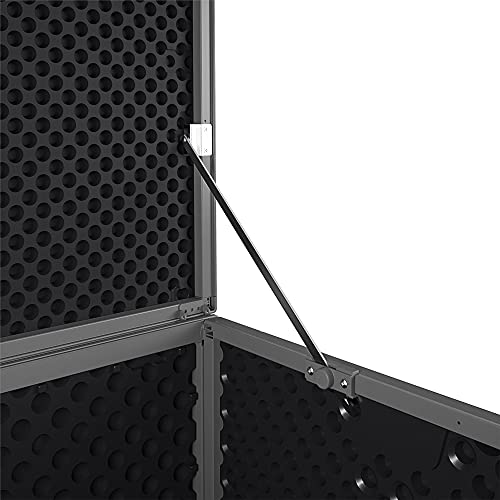 Cosco Outdoor Living 88180BGY1E Cosco Outdoor Patio Storage, Extra Large, 180 Gallons, Charcoal Deck Box, Black/Gray