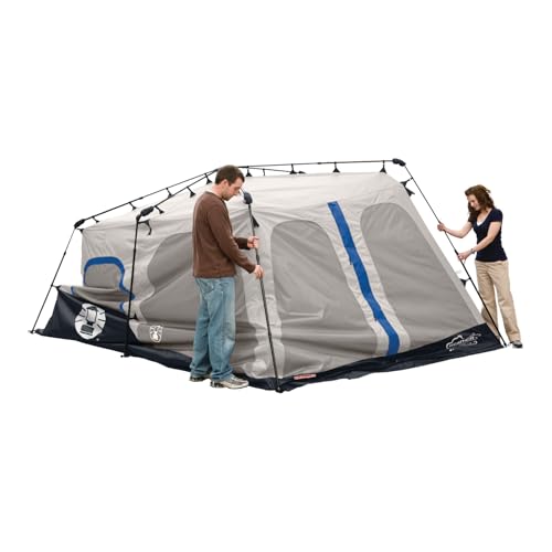 Coleman Instant Tent with 1-Minute Setup, 4/6/8/10 Person Tent with Pre-Attached Poles, Air Vent, & Carry Bag