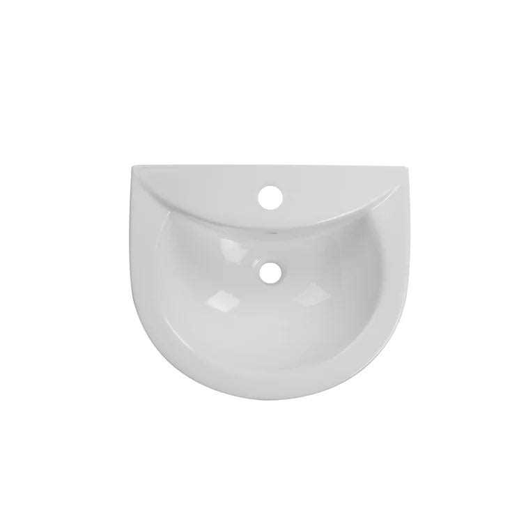 DeerValley DV-1P523 Liberty 20 X 17 U-Shape White Ceramic Pedestal Bathroom Sink With Overflow - Shop Hardware Tools Online Store