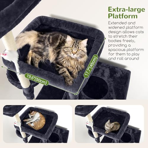 Globlazer Extra Large Cat Tower, 81-inch Tall Cat Tree for Big Cats 20 lbs