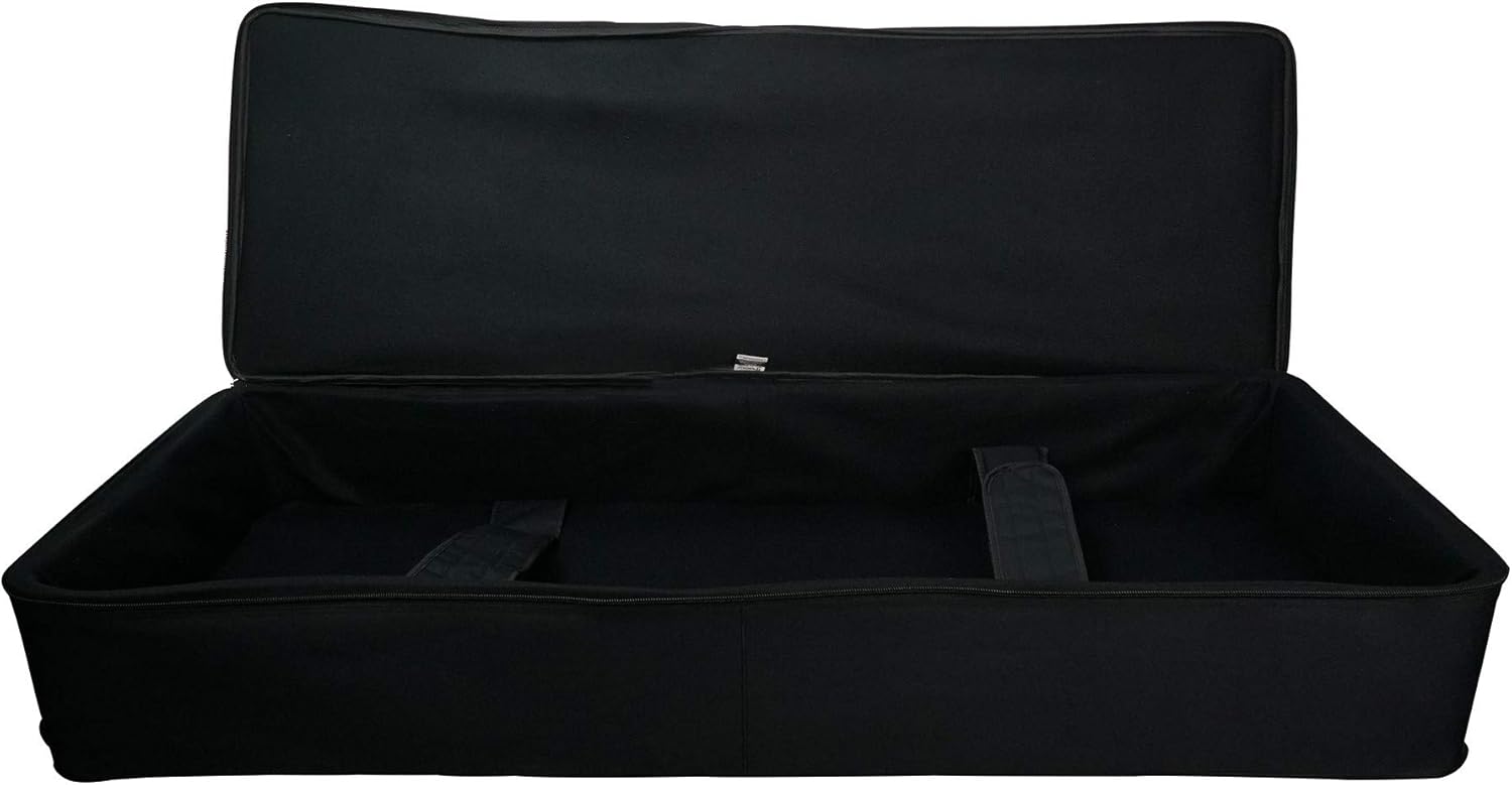 Rockville Rolling Bag 61 Slim Keyboard Case w/Wheels+Trolley Handle+Large Pocket