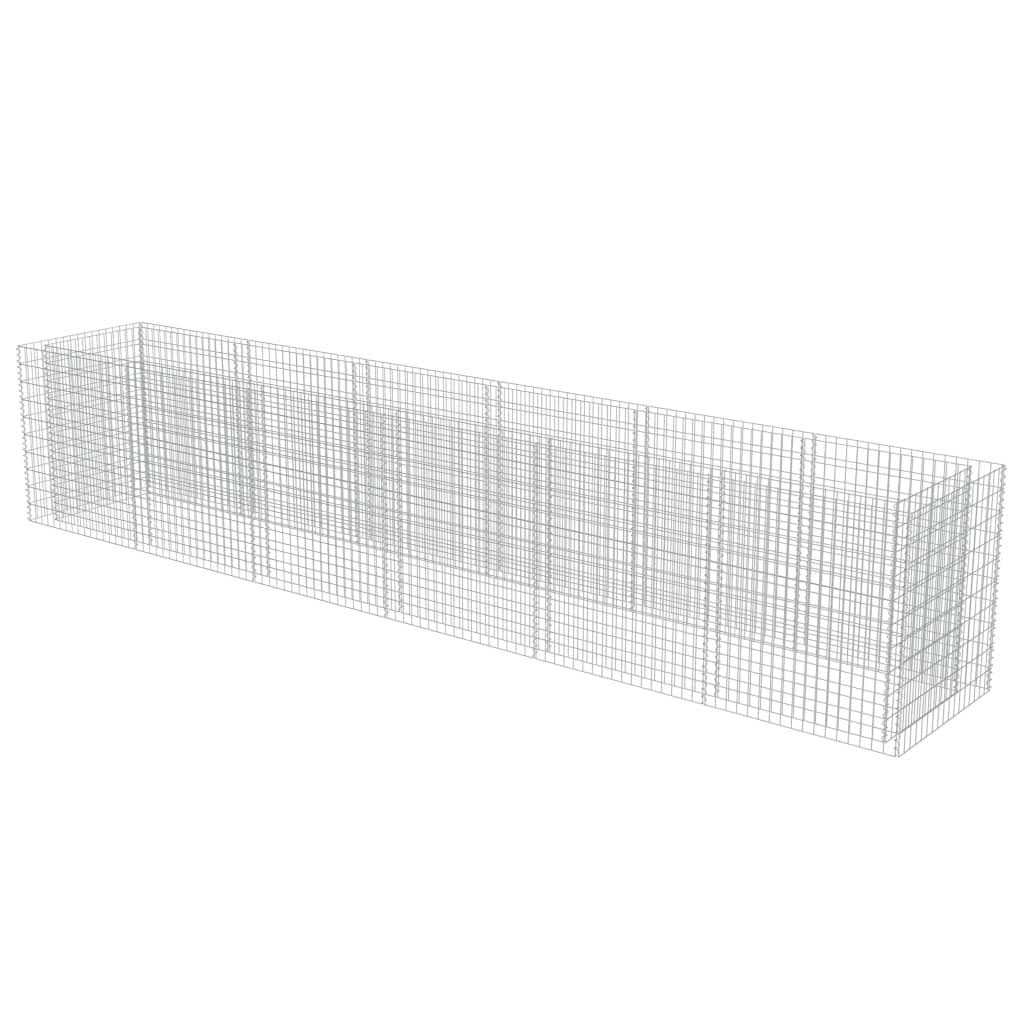 vidaXL Gabion Raised Bed Galvanised Steel 212.6x22x19.7x22x39.4x22