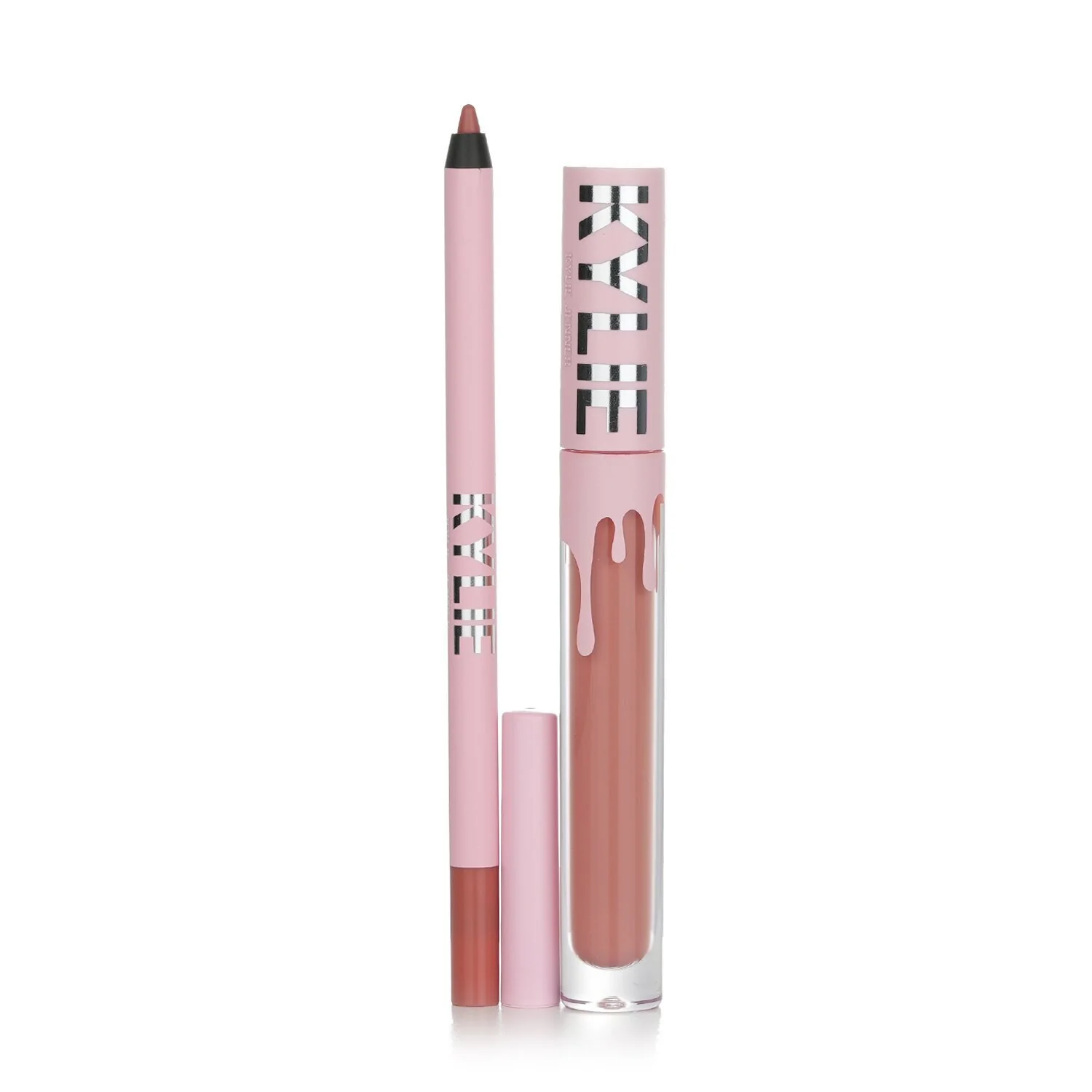 Kylie By Kylie Jenner Matte Lip Kit: Matte Liquid Lipstick 3ml + Lip Liner 1.1g - # 802 Candy K Matte (box slightly damage) 2pcs