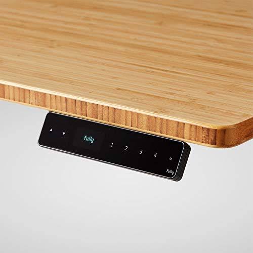 Jarvis Standing Desk Bamboo Top - Electric Adjustable Height Sit Stand Desk - 3-Stage Extended Range Frame with Memory Preset Ha