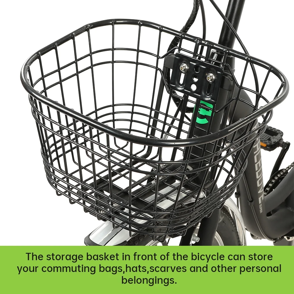 ECOTRIC Electric City 350 W Motor Cruiser Bicycle 26" 20 MPH Cityscape with Basket Removable Lithium Battery Step Through E-bike Commute for Adult
