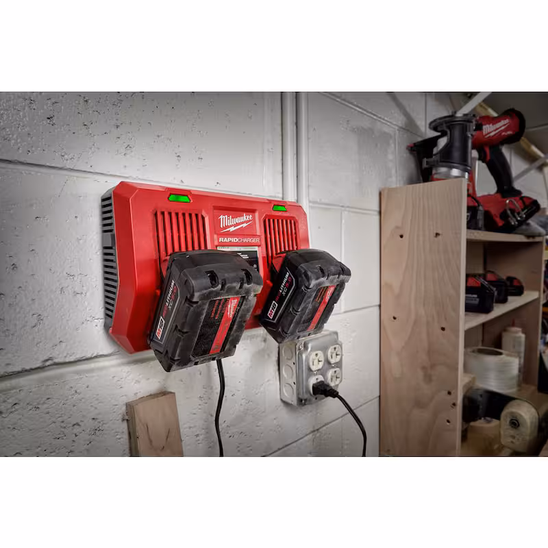 M18 18-Volt Lithium-Ion Dual Bay Rapid Battery Charger