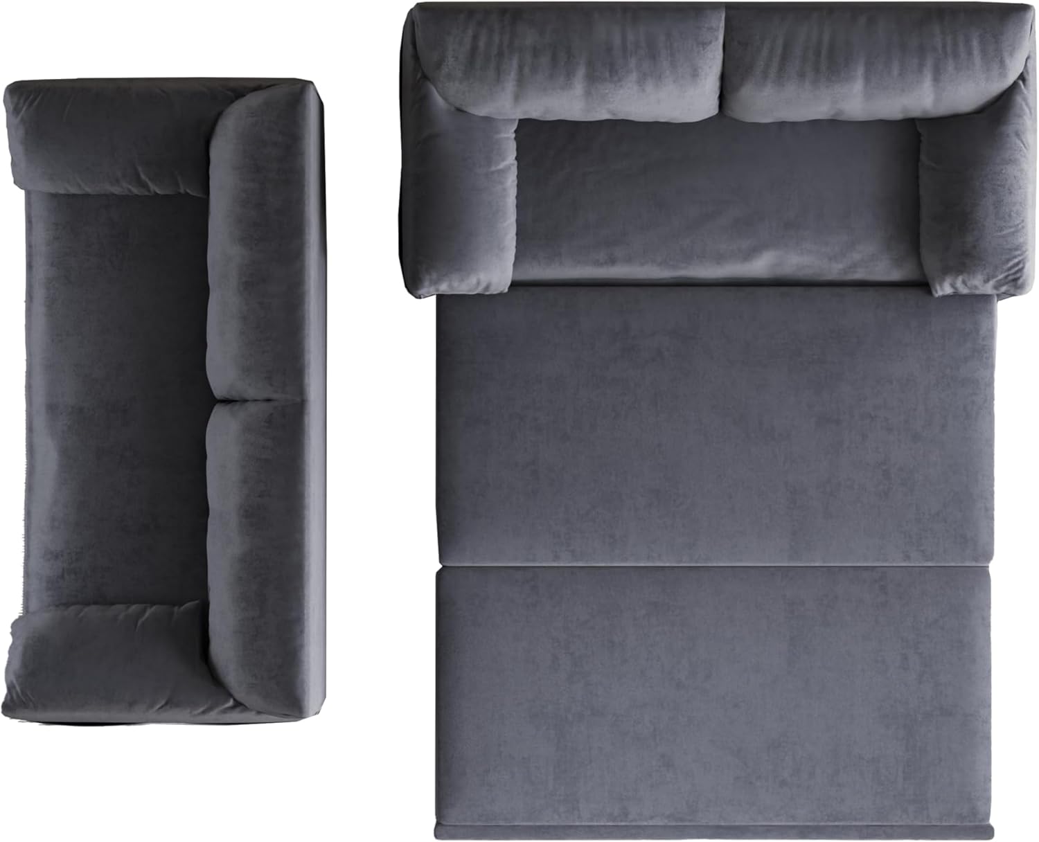 HomSof 63.8" Queen Pull Out Sofa Bed,3-in-1 Convertible Sleeper Sofa with 2 Soft Pillows,Multi-Functional Velvet Loveseat Bed for Living Room,Bedroom