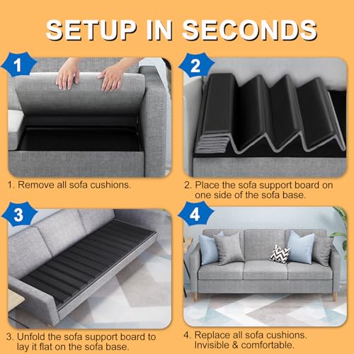 Heavy Duty Couch Cushion Support for Sagging Seat 20.5''x81'', Thicken Solid Wood Sofa Under Cushions Boards,Perfectly Fix and Protect Seat