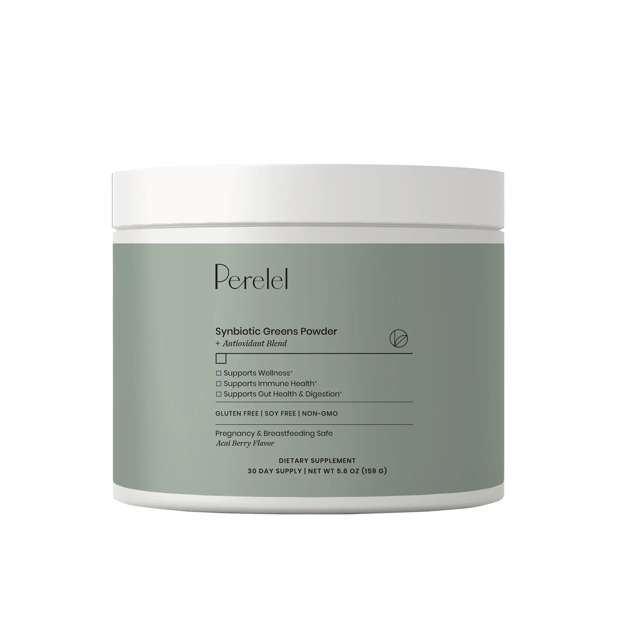 Perelel Daily Greens Powder - Synbiotic Powdered Greens + Antioxidants to Support Immune + Digestive Health