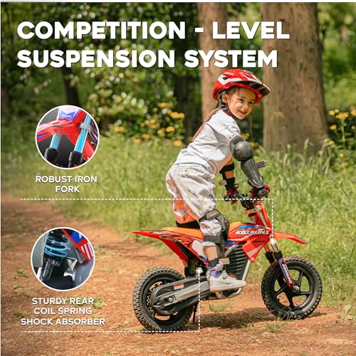 AIII Electric Dirt Bike for Kids 3-7, High Performance Racing Grade Motorcycle, Up to 8MPH, 2 Speed Settings, 12-Inch Off-Road Tires