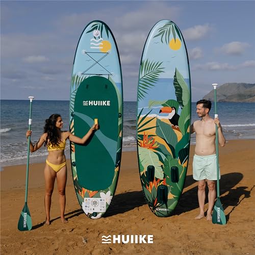 Inflatable Paddle Board for Adults with Accessories Included, Oar, Fins, Pump. Stand Up Paddleboard Great Stability and Resistance. 10’ x 33" x 5.9"