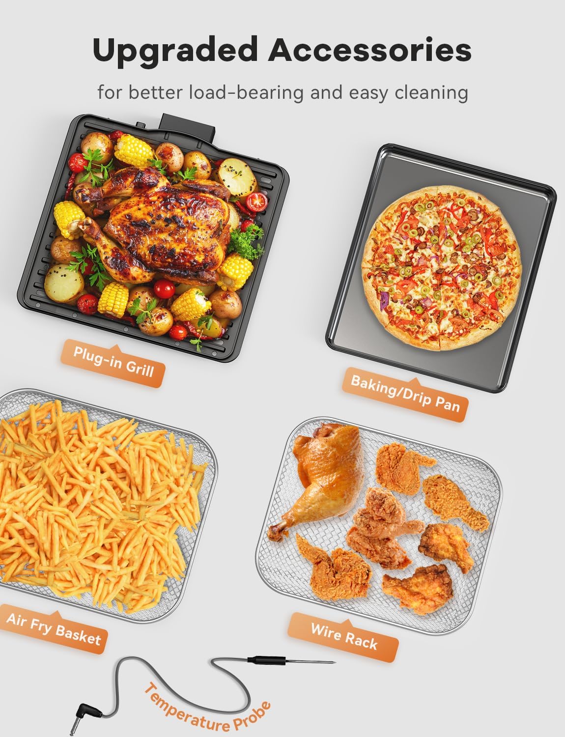 Nuwave Smart Air Fryer Oven with POWERPORT™ Plug-In Grill for Dual-Zone Efficient Cook