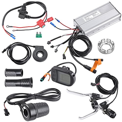 AW Electric Bike Conversion Kit 48V 1000W 26" Front/Rear Wheel Powerful Motor E-Bike Conversion Kit Dual Mode Controller W/LCD Display Twist Throttle