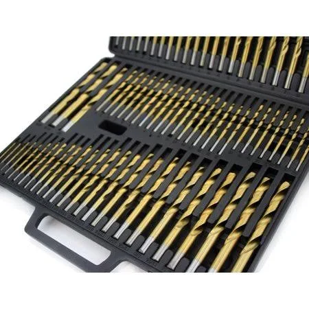 115pc Titanium Drill Bit Set W Index Case Number Letter Fractional