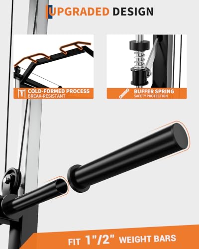 Garvee Smith Machine, 2200LBS All-in-One Squat Rack for Home Gym, Multi-Function Power Cage Cable Crossover System Strength Training Equipment