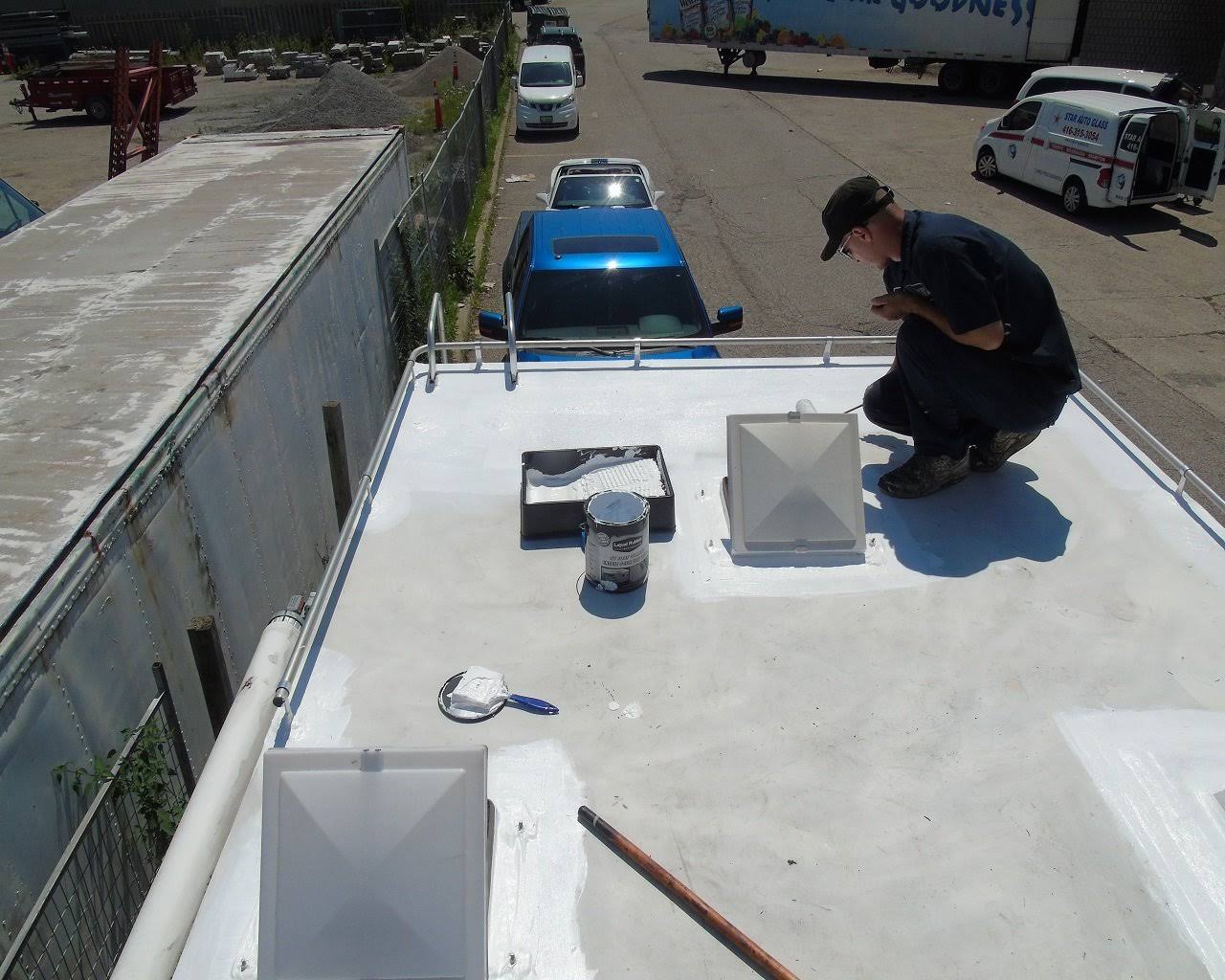 Liquid Rubber RV Roof Coating - Solar Reflective Sealant - Waterproof - Easy to Apply - Brilliant White, 5 Gallon