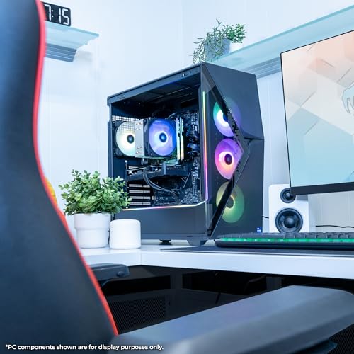 iBUYPOWER Slate MESH Gaming PC Desktop Computer Intel Core i7 14700F CPU, NVIDIA GeForce RTX 5070 12GB GPU, 32GB DDR5 RGB 5200MHz RAM, 1TB NVMe SSD