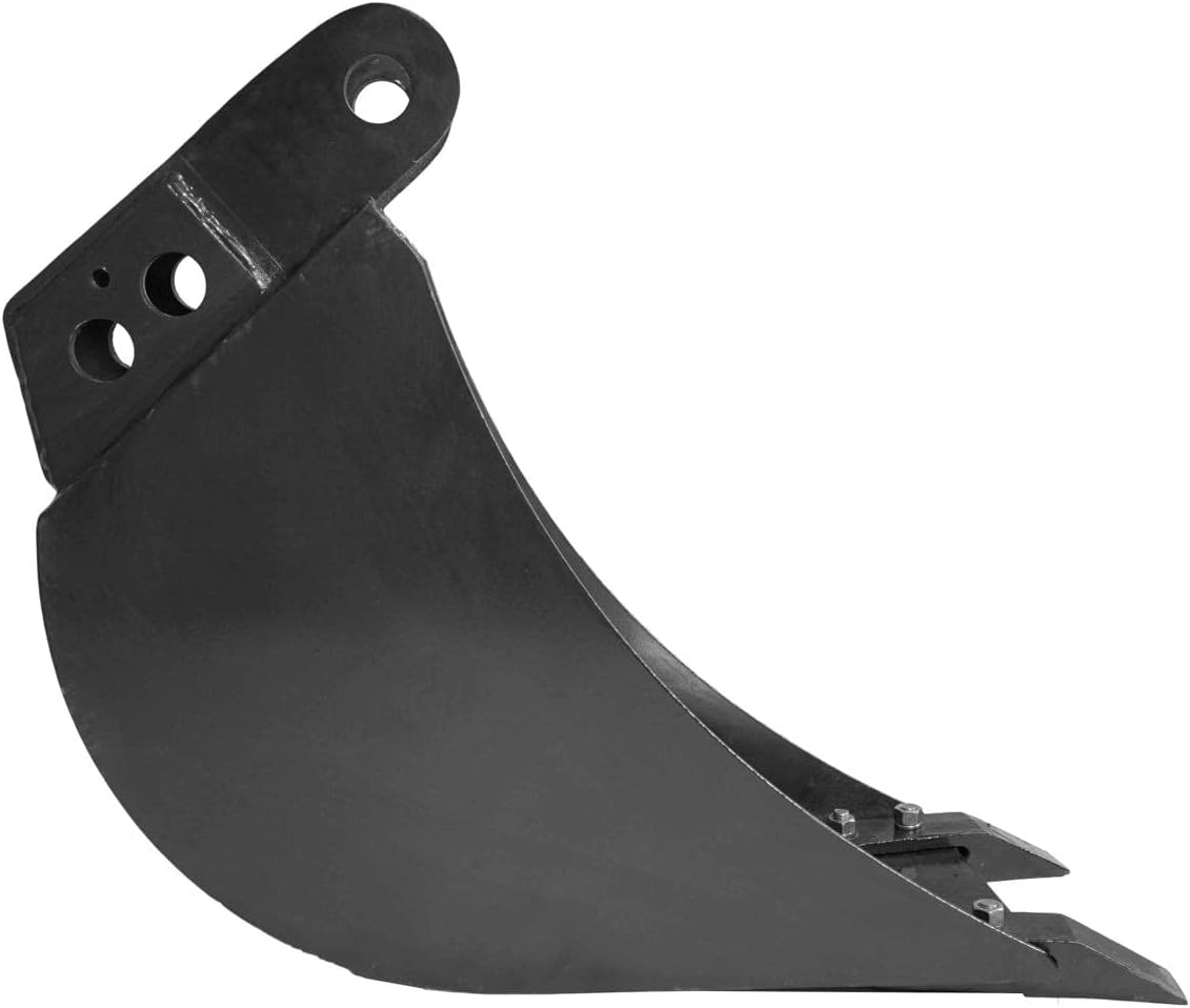 Titan Attachments Backhoe Bucket 12" 2 Bolt-On Forged Carbon Steel Teeth