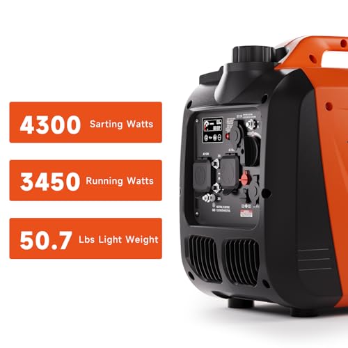 AIVOLT 8000W Dual Fuel Super Quiet Inverter Generator with Electric Start - Gas Propane Powered Portable Generator Upgraded Version for Home Backup