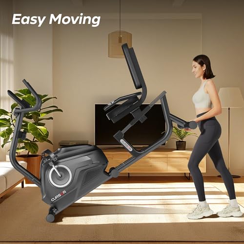 CURSOR FITNESS Recumbent Exercise Bike, Stationary Bikes for Home with Adjustable Seat