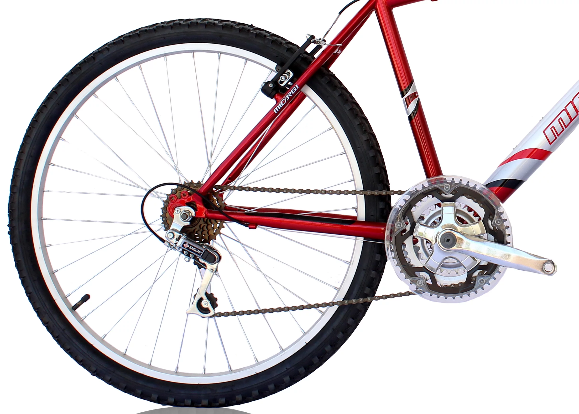 Wonder Wheels 26 Inch Mountain Bike MTB 18 Speed Bicycle, Bike, Steel Frame Alloy Rims 36 H - Burgundy
