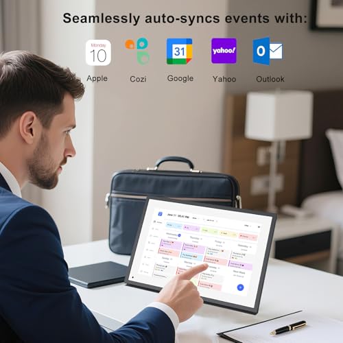 10.1 inch Wall Planner Digital Calendar & Chore Chart, Smart Touchscreen Interactive Display for Family Schedules, Hearth Display Digital Calendar