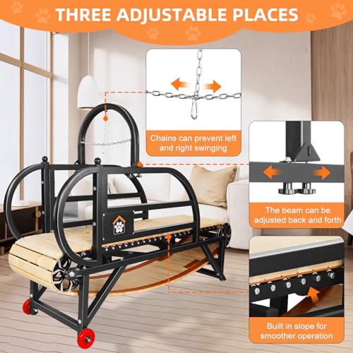 Dog Treadmill 77inches Extended and Enlarged Suitable for Medium to Large Dogs, Weighing Under 300 pounds
