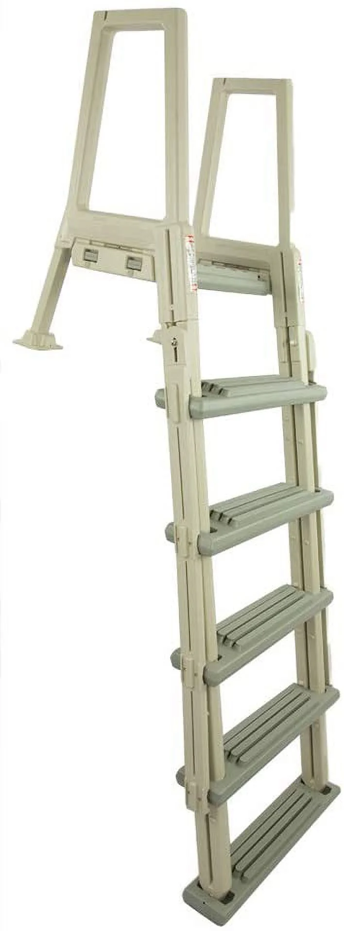 Confer Resin Swimming Pool Steps and Ladder - Warm Gray Frame with Gray Threads