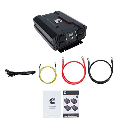 Cummins 5000 Watts Inverter Modified Sine Wave Truck Inverter 12 Volts to 110 Volts Four AC Outlets Two USB Ports (Plus Cable Kit)- CMN5000W
