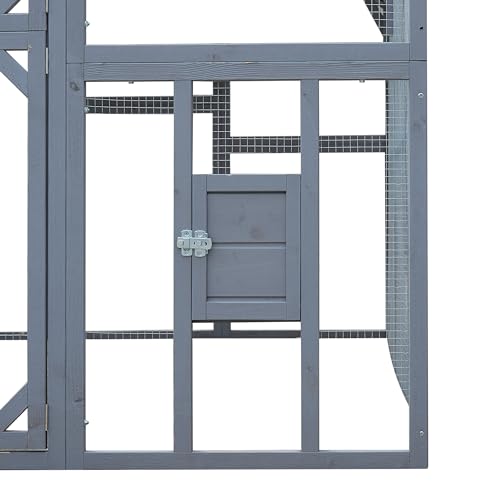 109.6'' Large Wood Chicken Coop Enclosures,Walk-in Poultry Cage