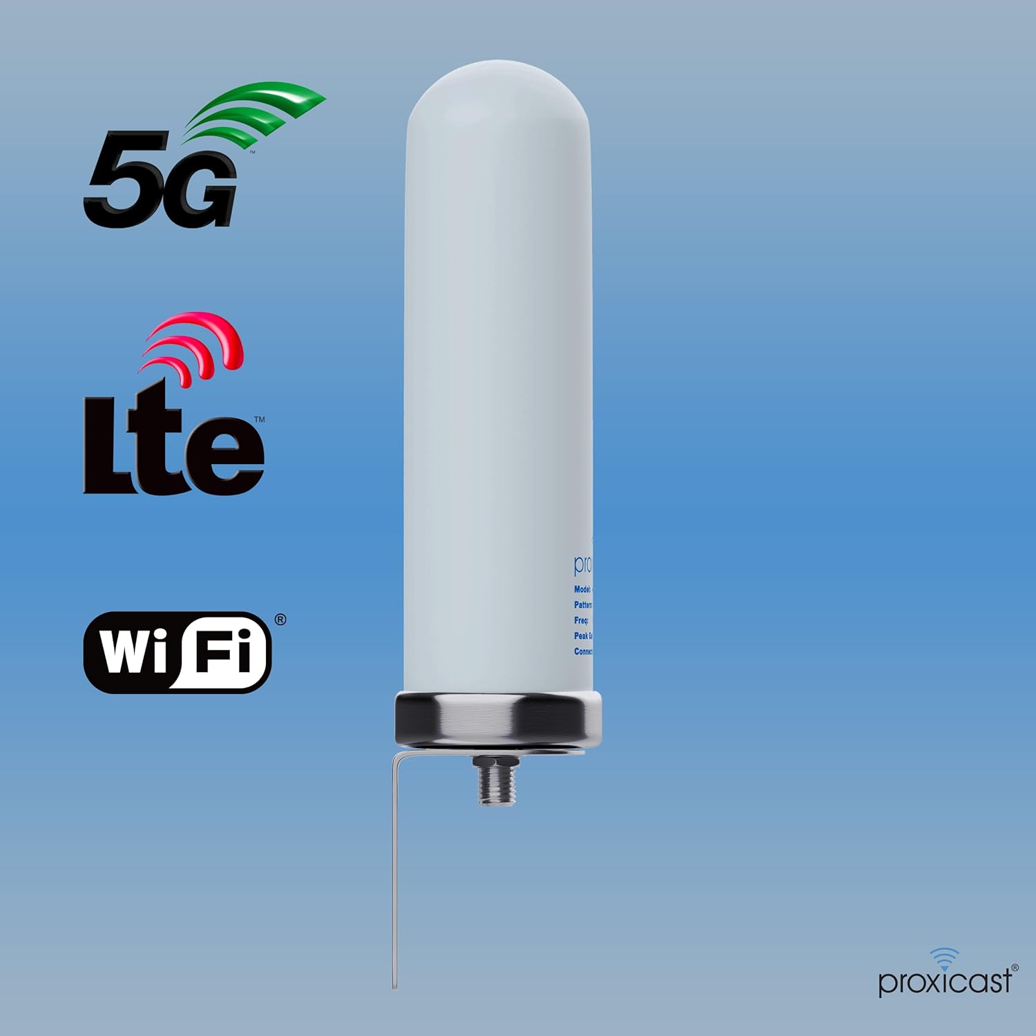 Proxicast High Gain 10 dBi Universal Wide-Band 4G/LTE, 5G & WiFi Omni-Directional Outdoor Pole/Wall Mount Antenna for Verizon, AT&T, T-Mobile