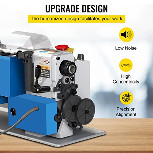 VEVOR Metal Lathe 7"x12",Precision Bench Top Mini Metal Lathe 550W